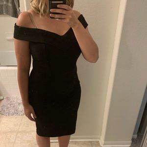 Black off the shoulder dress